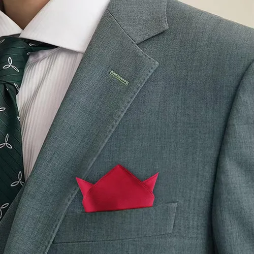 Vista 5 de Selected Hanky 100% Pure Silk Pocket Square Solid