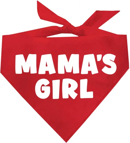 Vista 16 de Mama's Girl - Bandana para perro 100% algodón para mamá Día de San Valentín Sesión de fotos Negro, XS (949)
