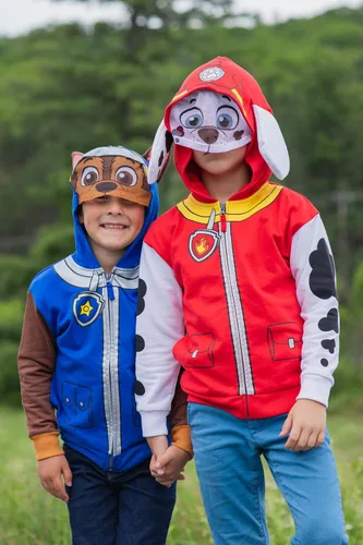 Vista 5 de Paw Patrol Rubble Chase Skye Sudadera Pullover con Capucha de Forro Polar con Cremallera de Niño Pequeño a Niño