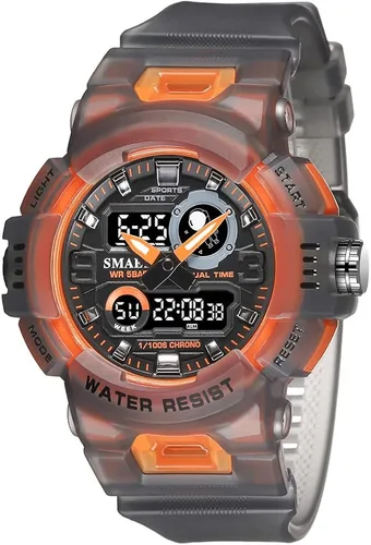 Vista 2 de KXAITO Mens Watches Sports Outdoor Waterproof Military Unisex Watch Multi Function Tactics LED Face Alarm Stopwatch for Women 8063