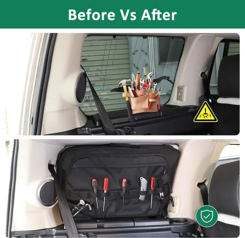 Vista 2 de Organizador de bolsa para maletero de automóvil compatible con Land Rover Discovery 4 2010-2016 Oxford Organizador de almacenamiento trasero, bolsa