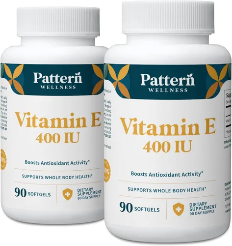 Vista 9 de Patrón Wellness Vitamina E 400 UI – 90 cápsulas blandas Apoya la salud antioxidante, inmune y celular - Probado en laboratorio de terceros