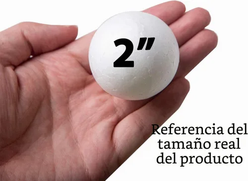 Vista 3 de Paquete de 100 bolas de espuma de 2 pulgadas, bolas grandes para manualidades, manualidades para el hogar, proyecto escolar, paquete de valor a