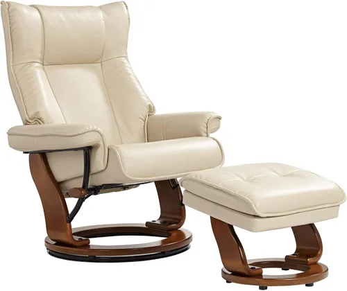 Vista 10 de BenchMaster Newport reclinable giratorio y otomano inclinado negro