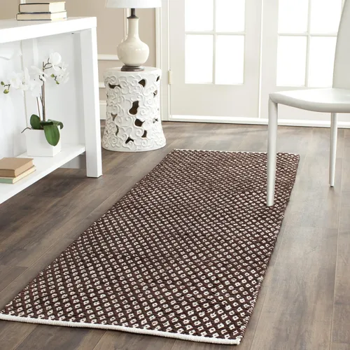Vista 14 de Safavieh Boston - Colección BOS685A - alfombra de área de algodón, hecha a mano, color café, Algodón, Anaranjado