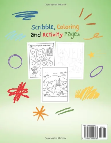 Vista 2 de Scribble, Color, Learn My First Scribble, Activity & Coloring Book for Toddlers 1-3 2-4 Simple and Fun First Birthday Book and Toddler Activity