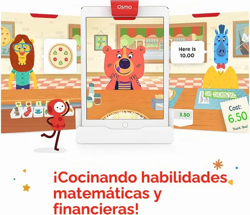 Vista 3 de Osmo - Juego Pizza Co. - Edades 5-12 - Habilidades de comunicación y matemáticas empresariales - Para iPad y tableta Fire (se requiere base)