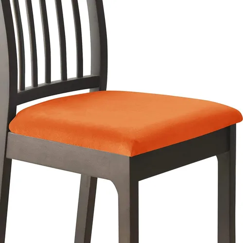 Vista 10 de Fundas de asiento de terciopelo para silla de comedor, fundas elásticas para sillas de comedor con lazos, funda protectora suave para cocina, hotel