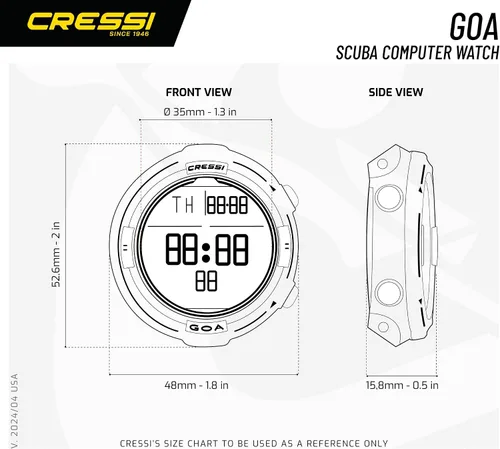 Vista 3 de Cressi Goa muñeca computadora