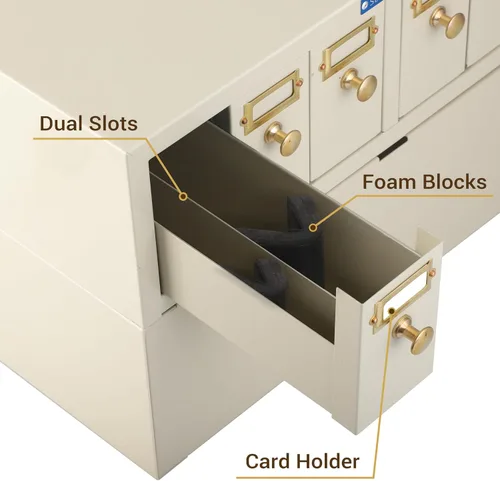 Vista 6 de 4E's USA Gabinete de almacenamiento deslizante - Almacenamiento modular con 6 cajones con capacidad para hasta 5,000 toboganes de laboratorio