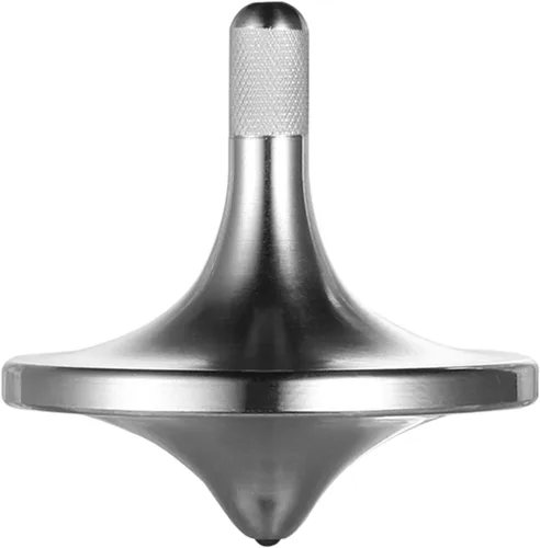 Vista 16 de Parte superior giratoria de acero inoxidable, exquisito equilibrio perfecto bien hecho de metal para escritorio EDC pequeño juguete