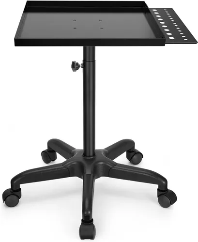 Vista 8 de Bandeja de salón Carrito de metal premium para tatuajes, carrito rodante de altura ajustable, carrito de almacenamiento para clínica Spa bandeja