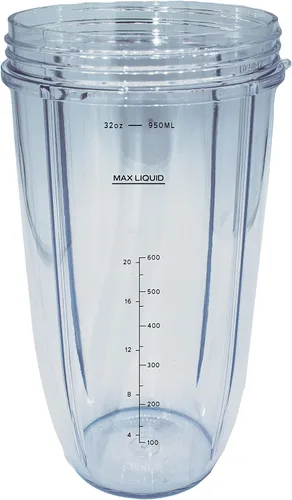 Vista 4 de Blendin Tarro de repuesto extra grande de 32 onzas con anillo de labios cómodo, compatible con Nutribullet 600W, 900W, NB-101B, NB-101S, NB-201