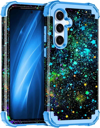 Vista 16 de Miqala Funda para Galaxy S21 FE 5G, brilla en la oscuridad, tres capas, resistente, protección a prueba de golpes, parachoques de plástico
