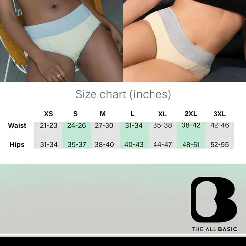 Vista 5 de THE ALL BASIC Panties for Women Pack x5 Lingerie - XS to XXXL Underwear Women High Waisted Underwear Cotton Underwear