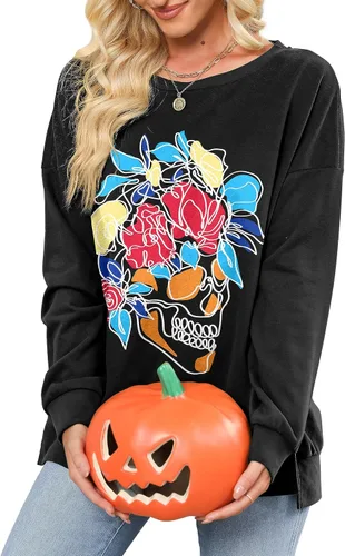 Vista 2 de Florboom Camisas de otoño para mujer, blusas de manga larga, holgadas, casuales, sin botones
