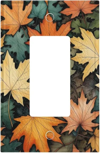 Vista 127 de Cubiertas de Interruptor de Luz Artísticas Decorativas Boho Figura Abstracta Interruptor de Pared Único Placa de Interruptor Decorativo Placa