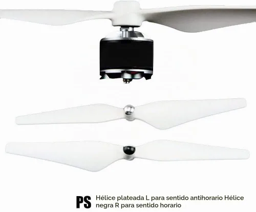 Vista 2 de 4 pares de hélice de dron autoapretables 9450 (4CW+4CCW) para DJI Phantom 3 Professional, Advanced, Phantom 2 Series¡