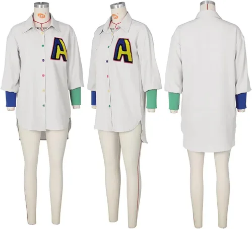 Vista 6 de Camisas con botones para mujer, sexy, estampado de letras Y2K, manga larga, blusa, vestido corto para salir por la noche