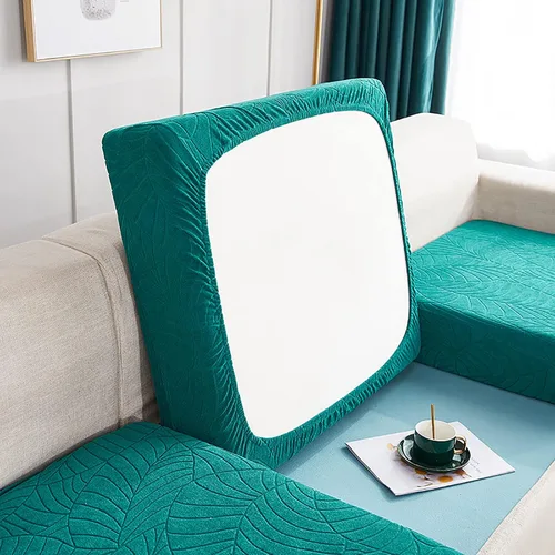 Vista 13 de Fundas de cojín impermeables para asiento de sofá, fundas elásticas de cojín de jacquard de elastano, protector de muebles grueso con parte inferior