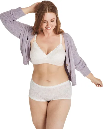 Vista 4 de Maidenform Paquete de bragas de microfibra para mujer, un fabuloso ajuste con encaje, paquete de 3