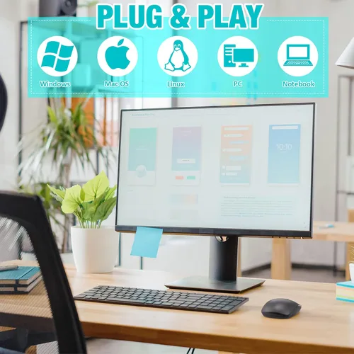 Vista 6 de Paquete de 20 mouse inalámbrico para computadora portátil 2.4 G, mouse óptico inalámbrico de 1000 DPI con receptor USB, mouse inalámbrico compatible