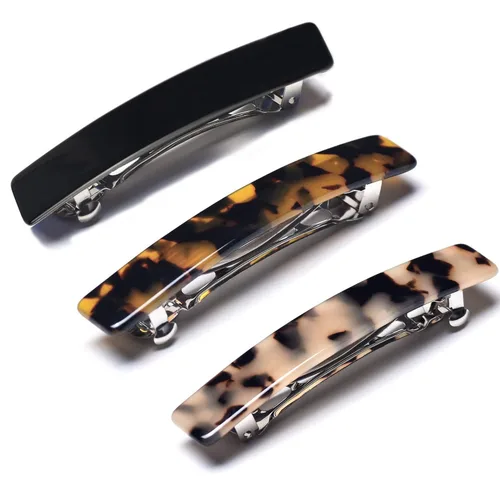 Vista 10 de Pasadores de pelo para mujer, pasador de pelo francés, pinzas grandes de acetato para el cabello, pasador antideslizante, accesorios