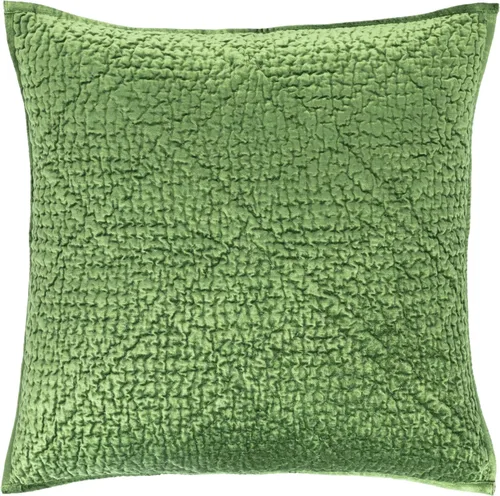Vista 6 de Funda de almohada de terciopelo verde sólido con estampado parisino de Pine Cone Hill, tamaño Euro Evergreen