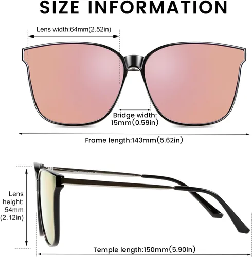 Vista 3 de Duco - Lentes de sol redondos vintage para mujeres y hombres con protección UV de moda para la playa