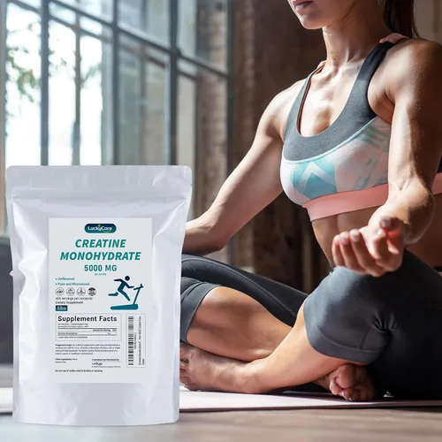 Vista 6 de Monohidrato de creatina en polvo, polvo de creatina micronizada, sin sabor, puro y sin gluten, 0.18 oz (5000 mg) por porción, 5.1 lbs (5 libras)