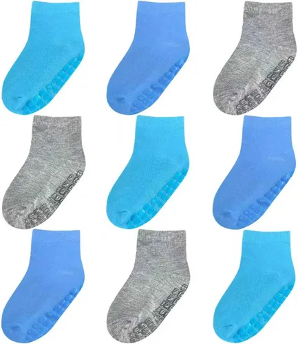 Vista 9 de Calcetines de media altura con agarres para bebés (9 pares) para niños pequeños de 0-7 años