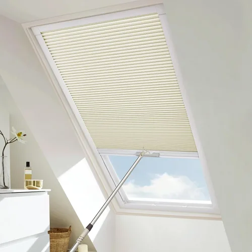 Vista 12 de Persianas y persianas opacas para ventana, persianas celulares inalámbricas con aislamiento térmico, persianas de panal para ventanas inclinadas