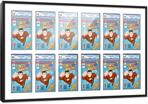 Vista 71 de Poster Palooza Marco de cómics con paspartú para 1 cómic de grado CGC, CBCS o PGX, marco de cómic de bronce para cómic de 8.125 x 13 pulgadas