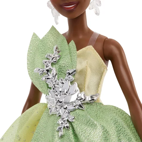 Vista 3 de Mattel Juguetes de princesa Disney, muñeca Tiana coleccionista que celebra los 100 años de maravilla de Disney, inspirada en la película La princesa