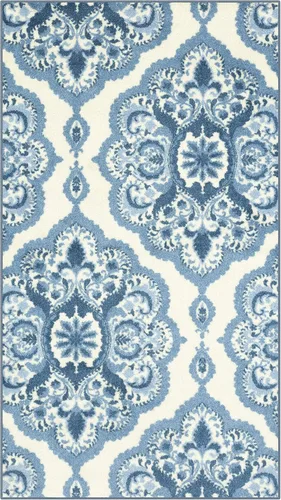 Vista 38 de Maples Rugs Vivian Medallion - Alfombra de área, fabricada en Estados Unidos, lavable, antideslizante, alfombra de interior para cocina, entrada