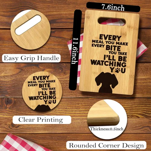Vista 6 de FONDCANYON Regalos para mamá y amante, decoración de tabla de cortar de bambú para cada comida
