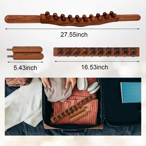Vista 10 de Herramientas de madera del masaje de la terapia, cepillo delgado del cuerpo