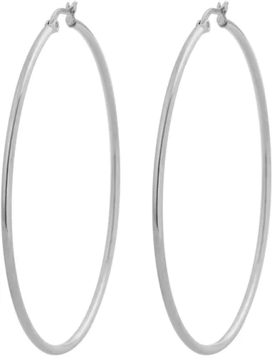 Vista 15 de Edforce - Aretes de acero inoxidable tipo argolla (20-60 mm de diámetro)