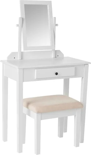 Vista 7 de Mueble tocador Frenchi Home Furnishing, Cereza, Blanco