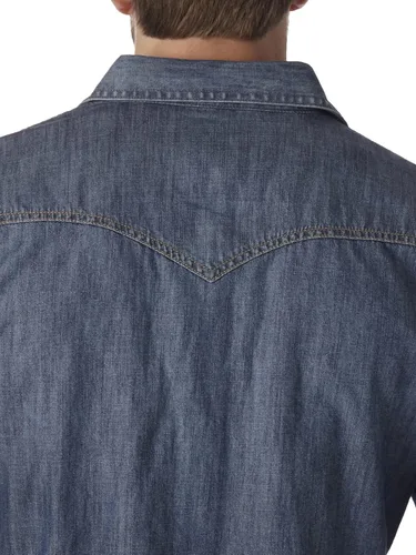 Vista 4 de Wrangler Camiseta de manga larga con dos bolsillos retro para hombre descontinuada