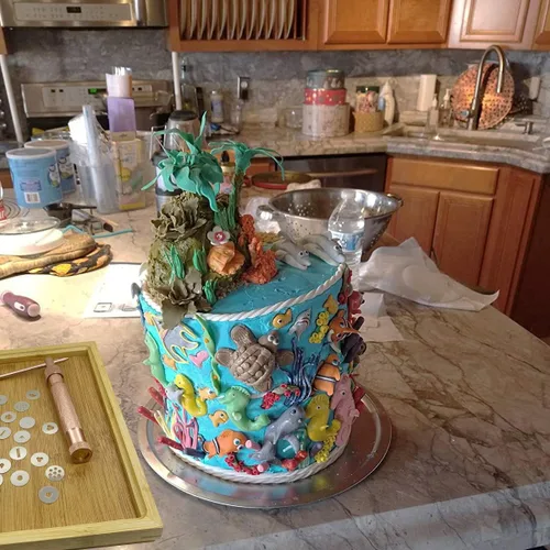 Vista 7 de Extrusora de fondant con 20 discos, extrusora de pasta de azúcar, extrusora de arcilla, juego de herramientas de decoración de pasteles