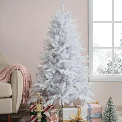 Vista 21 de Naomi Home Dakota - Árbol de Navidad negro preiluminado de 6.5 pies