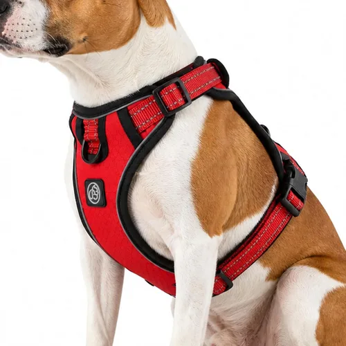 Vista 10 de EVERKING Arnés de chaleco transpirable para perro, ligero sin tirones, arnés en el pecho para perros medianos y grandes, arnés ajustable reflectante