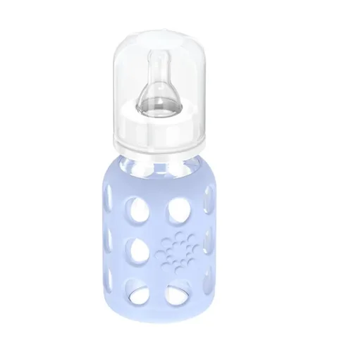 Vista 4 de Lifefactory Biberón de vidrio sin BPA Funda protectora de silicona Paquete de 2 de 4 onzas Manta