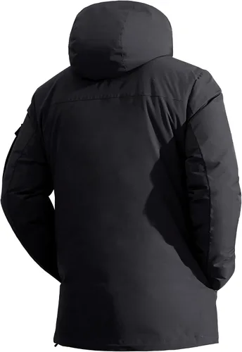 Vista 2 de Pioneer Camp Abrigo de invierno para hombre, impermeable, con forro polar, chaqueta de invierno cálida con 9 bolsillos, aislada, resistente al