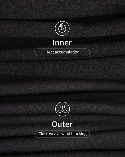 Vista 3 de WEERTI Ropa interior térmica para hombre, capa base de tela polar con forro polar