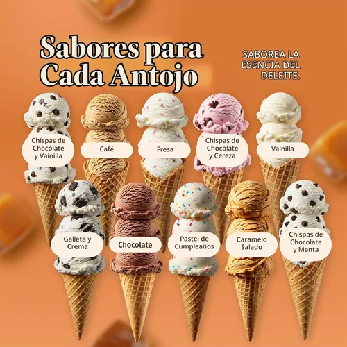 Vista 5 de Triple Scoop Mezcla de helado de caramelo salado, gourmet, lista en 5