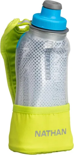 Vista 10 de Nathan Running Handheld Water Bottle Adjustable No-Grip Quick Squeeze Lite Hand Strap. Reflective Hydration