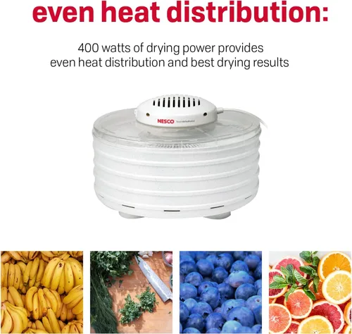 Vista 14 de Máquina para deshidratar alimentos Nesco American Harvest FD-37 con 4 bandejas, 1, Blanco