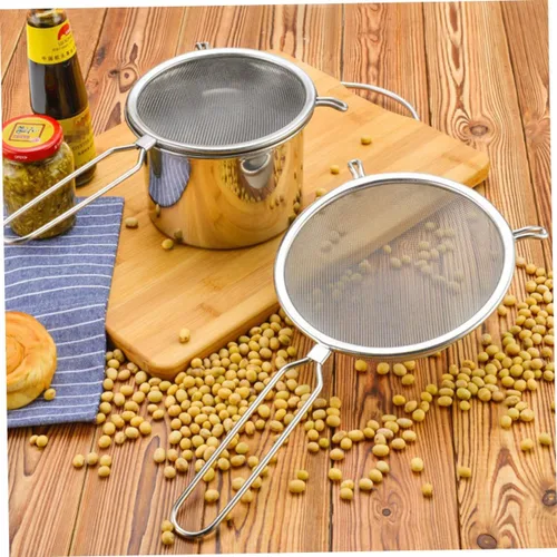 Vista 3 de Cuchara para servir alimentos, coladores finos de cocina, tamiz de harina, tamiz para hornear, colador de malla, colador de té, cuchara para freír